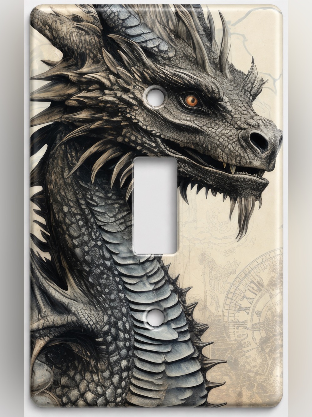 Handmade Gothic Dragon Fantasy Toggle Light Switch Cover Plate